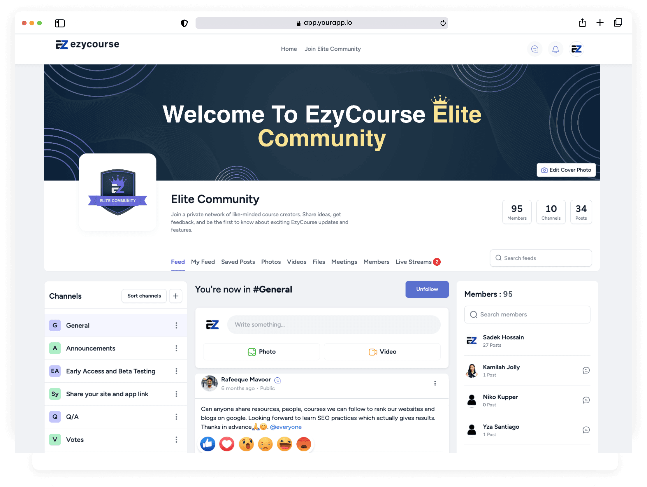 EzyCourse Feature preview
